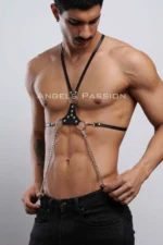 Men's Shoulder Harness - Sexy Men's Leather Harness - Men's Harness Underwear - SHM28 - Image 7