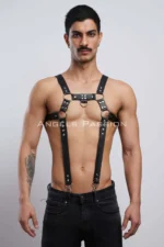 Men's Chest Harness, Men's Leather Suspenders, Men's Clubwear - SHM23