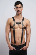 Men's Chest Harness, Men's Leather Suspenders, Men's Clubwear - SHM23 - Image 2