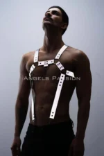 Reflective (Glow-in-the-Dark) Men's Chest Harness, Reflective Suspenders, Clubwear - SHM23 - Image 5