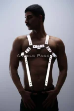 Reflective (Glow-in-the-Dark) Men's Chest Harness, Reflective Suspenders, Clubwear - SHM23 - Image 2