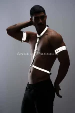 Reflective (Glow-in-the-Dark) Men's Chest and Bicep Harness Set - SHM15 - Image 10