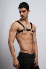 Men's Leather Fantasy Chest Harness - SHM8 - Image 4