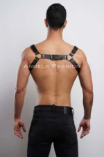 Men's Leather Fantasy Chest Harness - SHM8 - Image 5