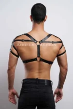 Men's Harness, Men's Party Wear, Leather Men's Party Dress Accessory - SHM6 - Image 5