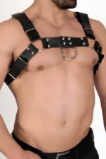 Men's Chest Harness, Leather Men's Fantasy Apparel, Men's Clubwear - SHM214