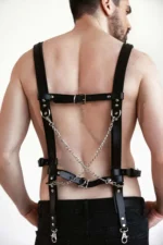 Men's Leather Chain Chest Harness - SHM215 - Image 4