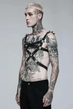 Leather Men's Chest Harness - SHM218 - Image 4