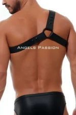 Stylish Men's Shoulder Harness with Round Hole Detail, Leather Shoulder Harness - SHM218 - Image 3