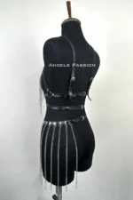 Chain Harness Set, Leather Chain Skirt Set - SH496 - Image 6
