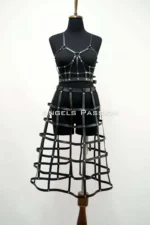 Leather Skirt and Leather Chest Harness Set, Cosplaywear - SH1013 - Image 8