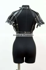 Crop Bustier Harness, Leather Chest Harness, Shirt Harness - SH1257 - Image 10