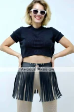 37 cm Fringed Elegant Mini Skirt - SH1400 - Image 5