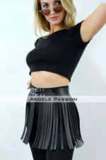 37 cm Fringed Elegant Mini Skirt - SH1400 - Image 2