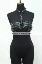 Women's Leather Fantasy Bra Apparel - SH1408