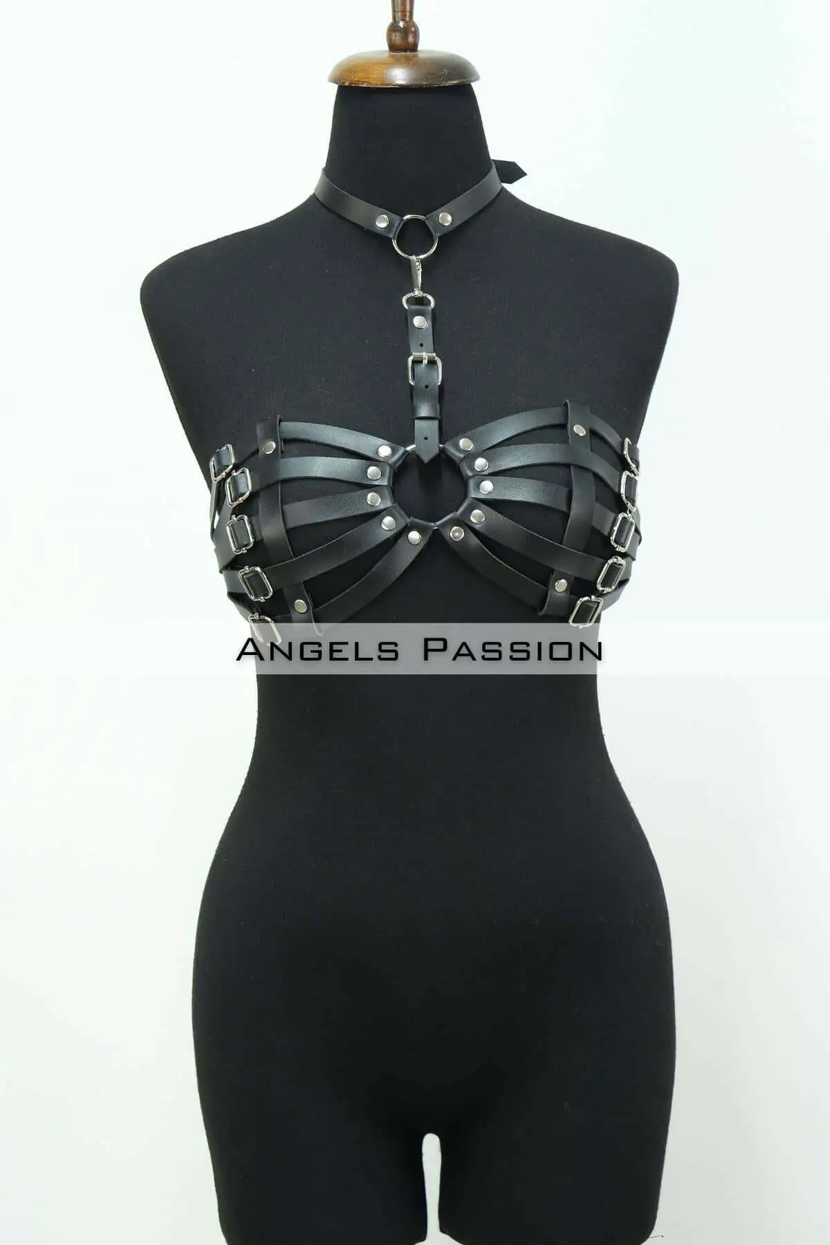 Women's Leather Fantasy Bra Apparel - SH1408