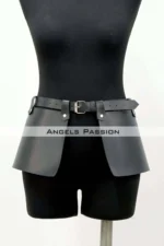 Stylish Waist-High Leather Skirt Belt, Thick Leather Belt - SH623 - Image 6