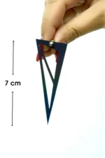 Rainbow Reflective Triangle Earrings, Stylish Laser Cut Earrings - APBJ002 - Image 3