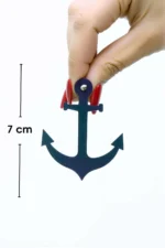 White Reflective Anchor Earrings, Stylish Laser Cut Earrings - APBJ020 - Image 3