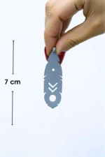 White Reflective Boho Earrings, Ethnic Design Laser Cut Earrings - APBJ028 - Image 2