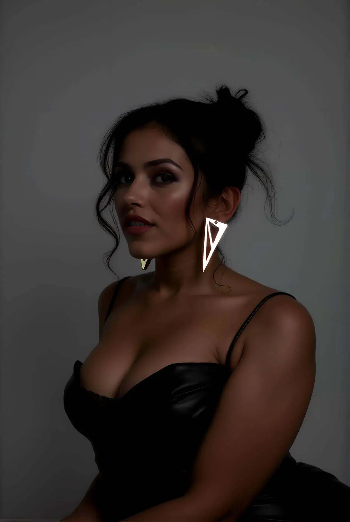 White Reflective Triangle Earrings, Stylish Laser Cut Earrings - APBJ002