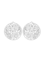 Rainbow Reflective Flower Earrings, Stylish Laser Cut Earrings - APBJ023 - Image 3