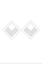 White Reflective Geometric Square Earrings, Stylish Laser Cut Earrings - APBJ010 - Image 3