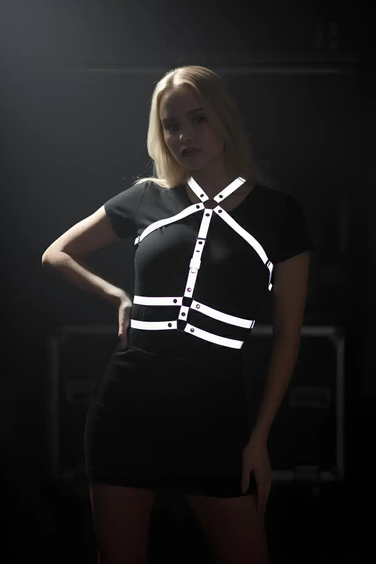 Stylish Glow-in-the-Dark Chest Harness, Harness Partywear - SH218