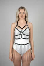 Chain Harness Set, Leather Chain Skirt Set - SH496 - Image 3