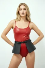 Stylish Waist-High Leather Skirt Belt, Thick Leather Belt - SH623 - Image 5