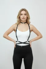 Leather Belt, Dress Belt and Choker Set - SH632 - Image 3