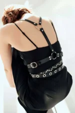 Dress Belt, Stylish Belt with Large Hole Detail - SH890 - Image 6