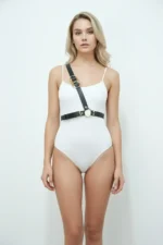 Yellow Accessory Over-the-Bust Single Strap Leather Waist Belt, Sexy Accessory - SH1183 - Image 5