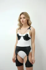 Erotic Leather Garter Harness Set, Women's Fantasy Lingerie - SH1220 - Image 4