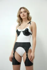 Erotic Leather Garter Harness Set, Women's Fantasy Lingerie - SH1220