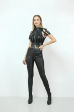 Crop Bustier Harness, Leather Chest Harness, Shirt Harness - SH1257 - Image 6