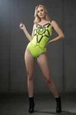 Stylish Leather Chest Harness with Chain Detail, Bustier Harness, Leather Chest Harness - SH1399 - Image 7