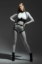 Leather Harness, Underbust Support Harness Set, Leather Dancer Costume - SH1402 - Image 7