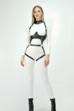 Leather Harness, Underbust Support Harness Set, Leather Dancer Costume - SH1402 - Image 2