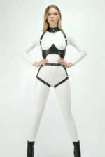 Leather Harness, Underbust Support Harness Set, Leather Dancer Costume - SH1402 - Image 4
