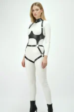 Leather Harness, Underbust Support Harness Set, Leather Dancer Costume - SH1402 - Image 5