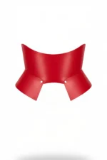 Red Leather Wide Women's Belt, Corset Leather Belt - SH611