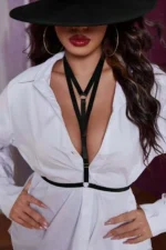 Neck and Chest Detailed Elastic Harness - SH943 - Image 2