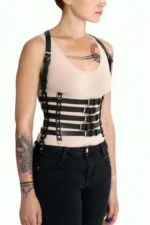 Five-Point Leather Chest Harness - SH630