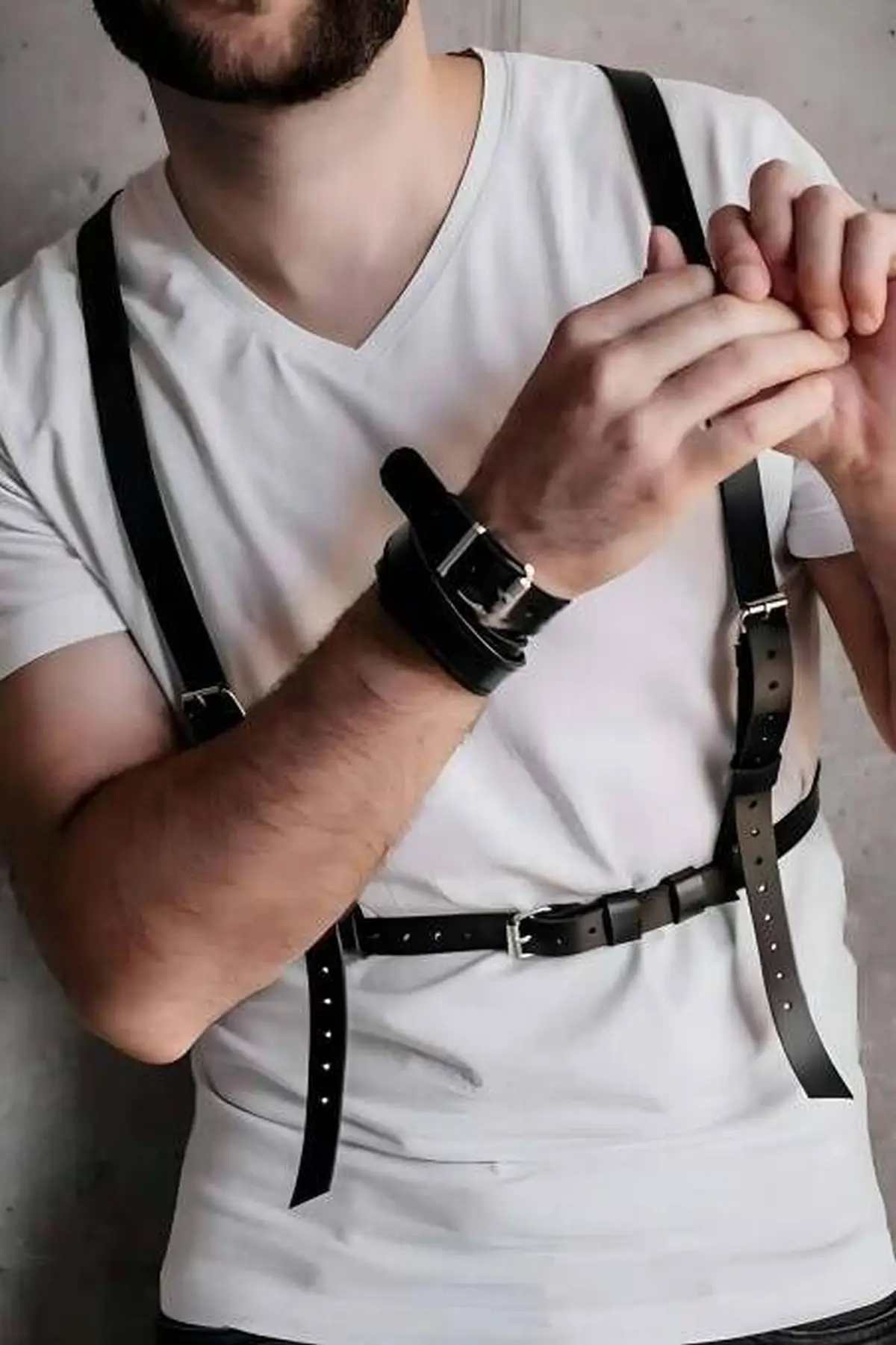 Erkrk Sexy Leather Chest Harness - SHM126