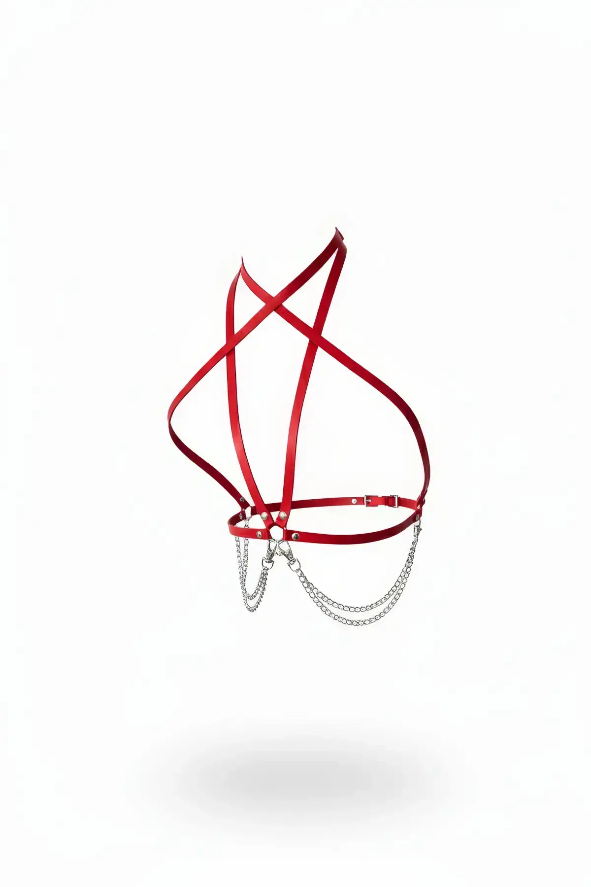 Red Women's Belt Cross Thin Band Waist Accessory - SH52