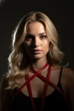 Red Women's Belt with Chain Detail Body Accessory - SH52 - Image 4