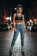 Black Women's Belt Ring Detail Body Accessory - SH107 - Image 2