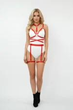 Red Harness Set Leather Body Garter Accessory - SH122 - Image 8