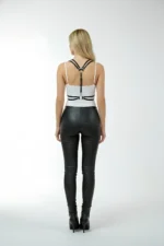 Black Women's Belt with Shoulder Detail Body Accessory - SH194